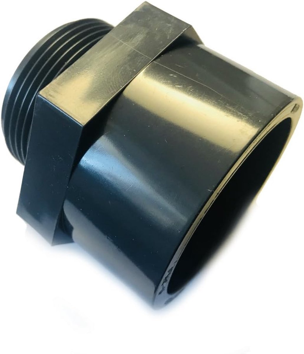 schroefdraadhuls met buitendraad, overgangshuls met 32 mm aansluiting op 1" buitenschroefdraad PVC-fitting PN 10 (10 bar) volgens DIN 8063