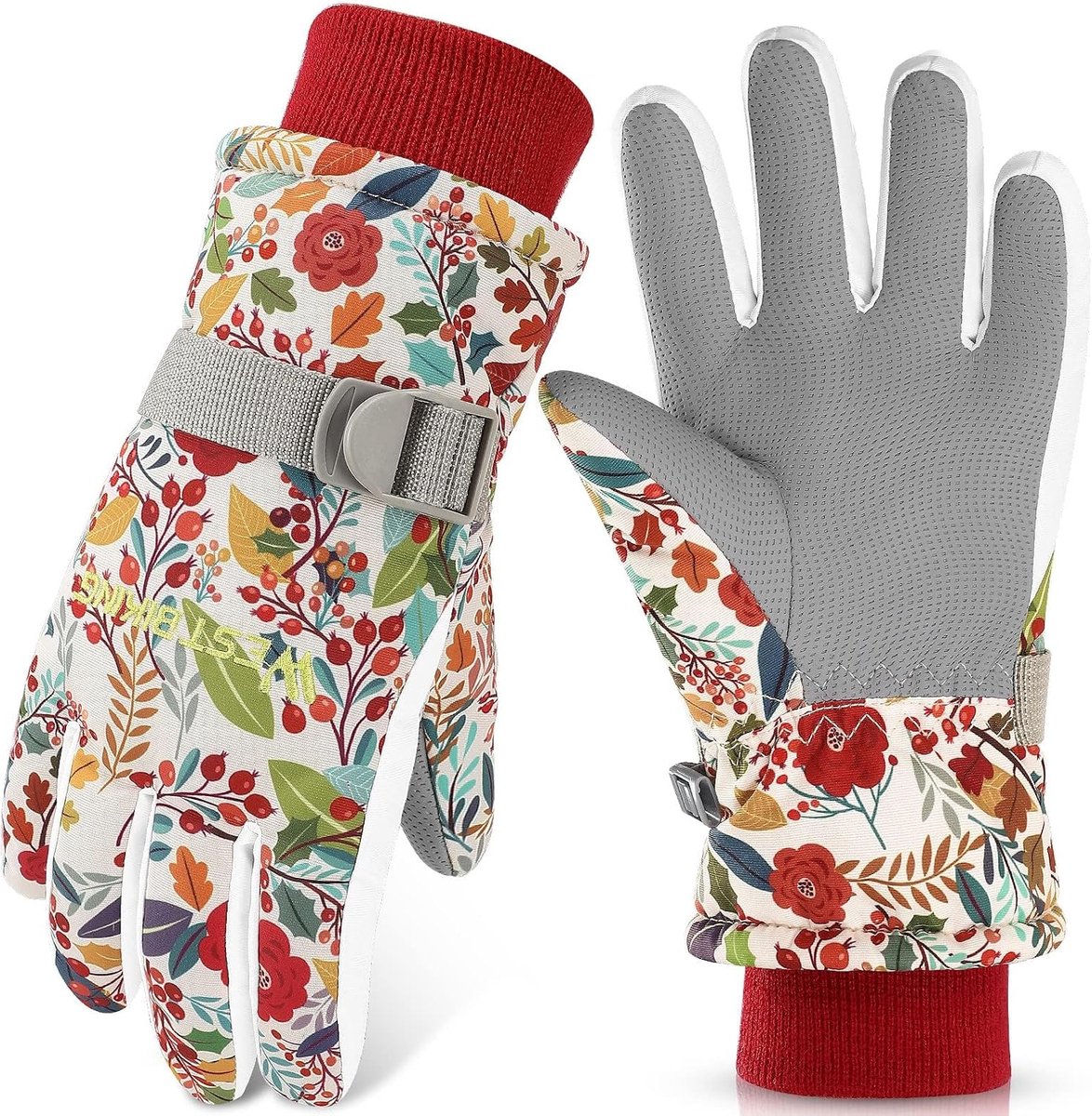 Handschoenen voor kinderen, winddicht, warme skihandschoenen, thermofleece, waterafstotend, sneeuwcartoon, kinderhandschoenen, outdoor, snowboarden, fietsen, handschoenen voor 3-12