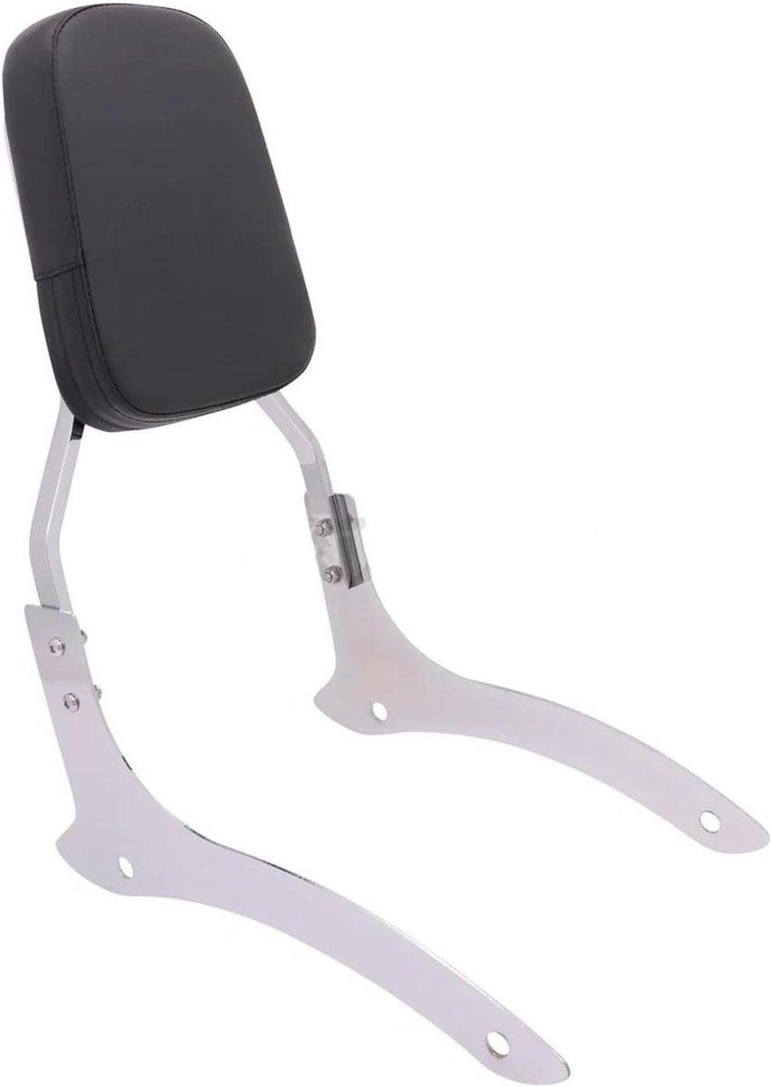 Motorfiets Passagierskussen - Rugleuning Bagagedrager - Comfortabel Reizen - Afneembaar Snel - SET 4 - Zwart
