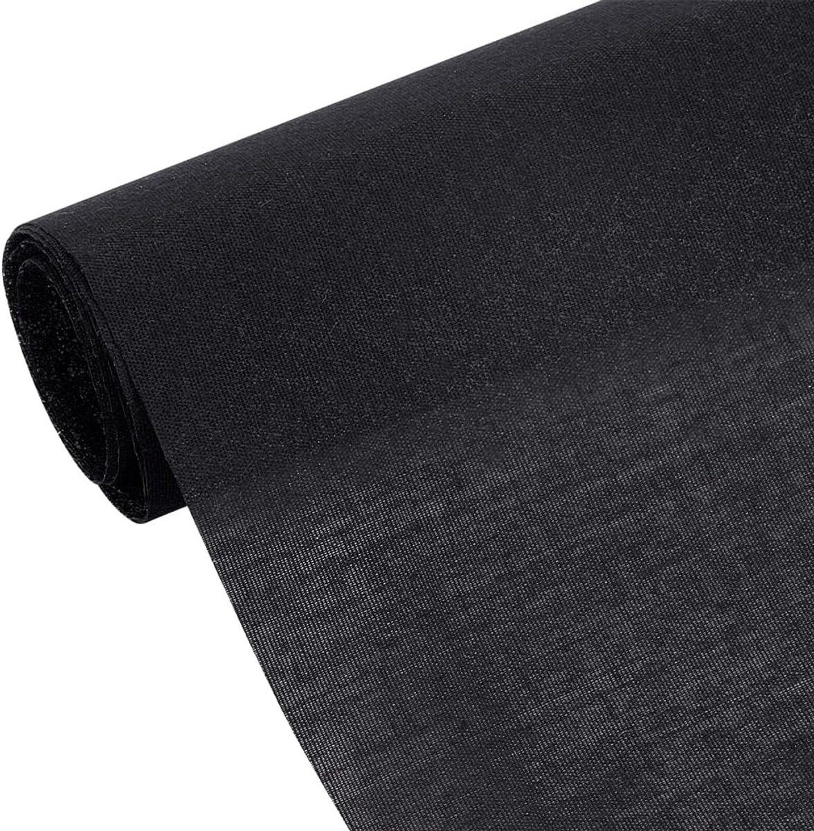 100x113cm Zwart Katoenen Interfacing Stof Geweven Katoen Opstrijkbare Smeerbare Interfacing Strijkvoering Stof voor Blouses Jurk Shirten Kraag DIY Naai-accessoires