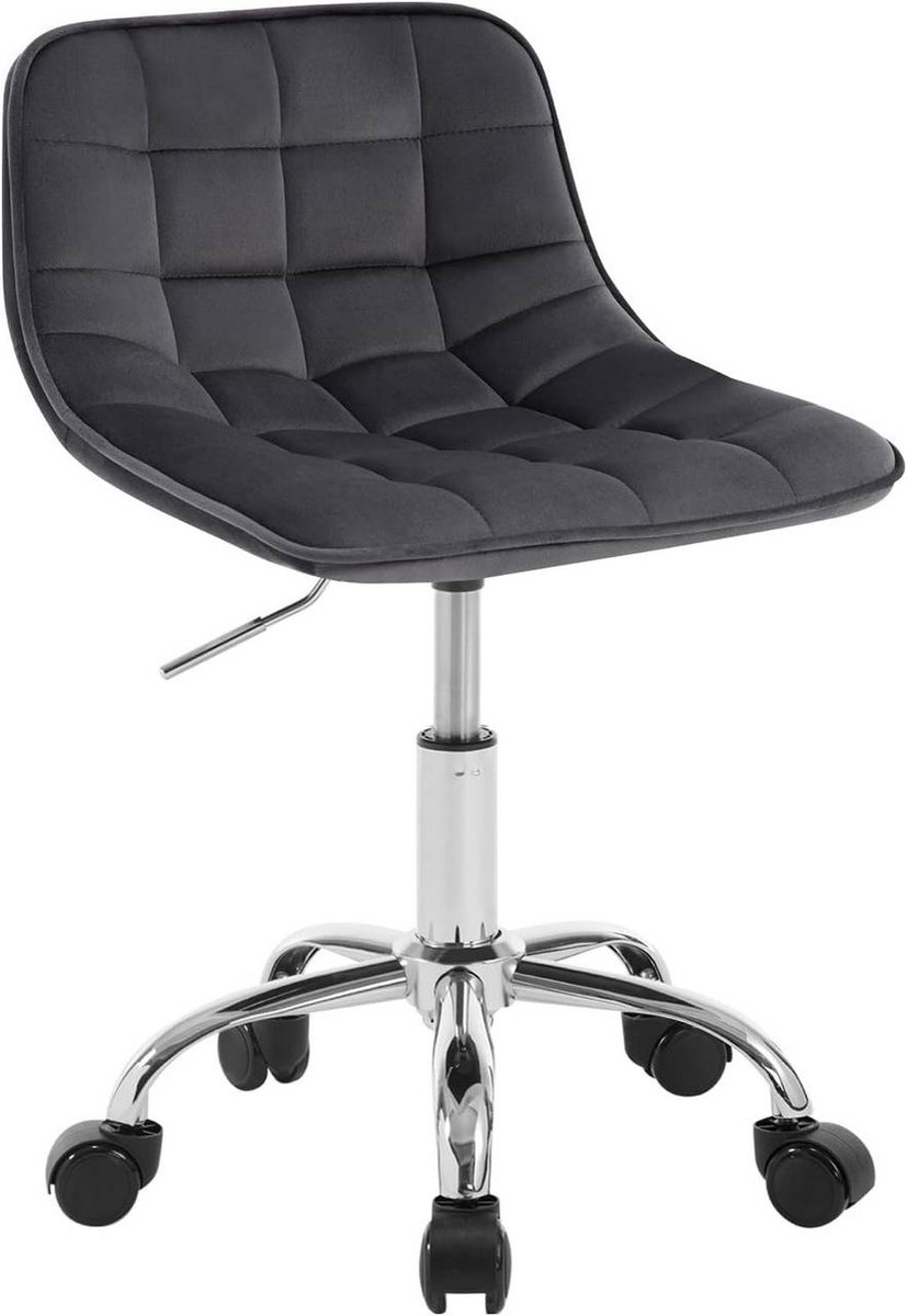 SureDeal® - bureaukruk - Wielen - Ergonomisch - Werkkruk - Fluwelen draaistoel - Roze