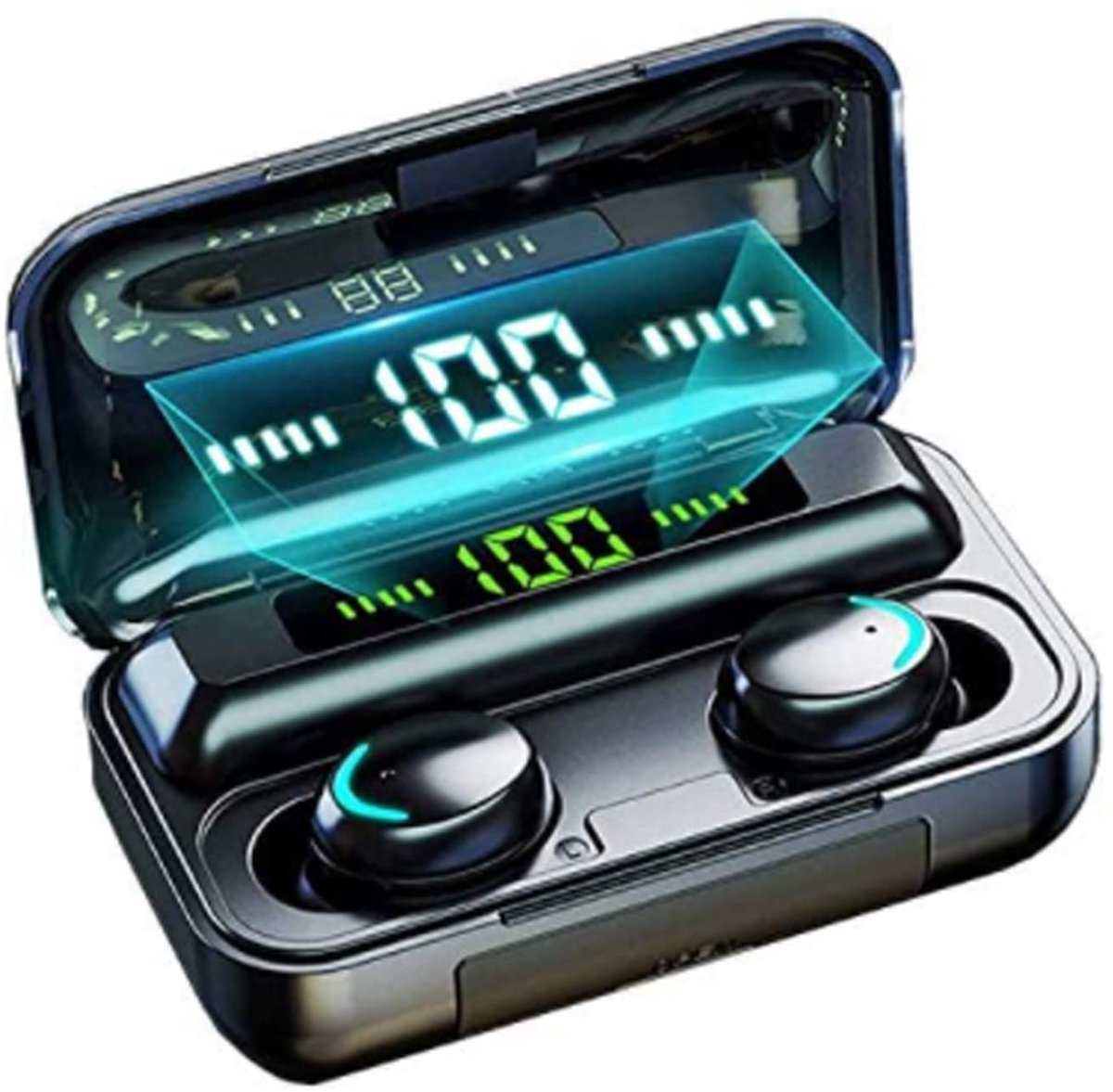 SnelShoppen - Draadloze Bluetooth 5.1 Hoofdtelefoon met Ruisonderdrukking, Sporthoofdtelefoon IPX7 Waterdicht, Stereo HD Geluid voor Android/iOS, Perf