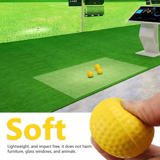 Golf Trainingsballen - Oefenballen Foam - Golfvaardigheden Verbeteren - Lichtgewicht PU Schuim - 39 Centimeter Diameter - Geel van GOLF — afbeelding 3
