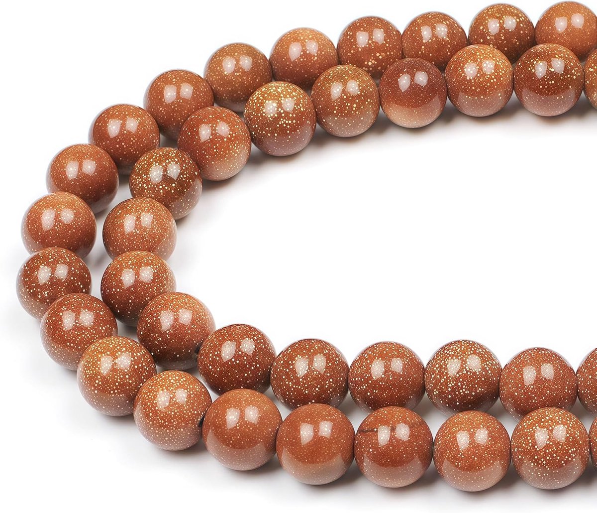 Kralen Gouden Zandsteen Ronde Losse Halfedelsteen Kralen Voor het Maken van Sieraden Armbanden Kettingen