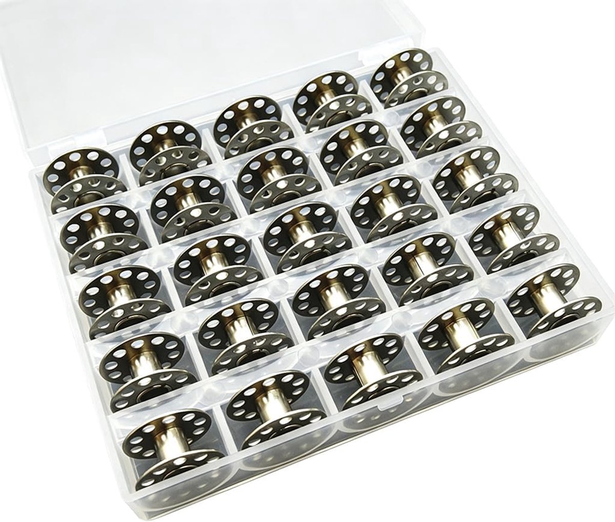 Spoelen voor naaimachine, set met spoeldoos, hoogwaardige naaimachine-accessoires voor Singer naaimachine en naaiaccessoires voor naaimachine, robuuste onderdraadspoelen voor