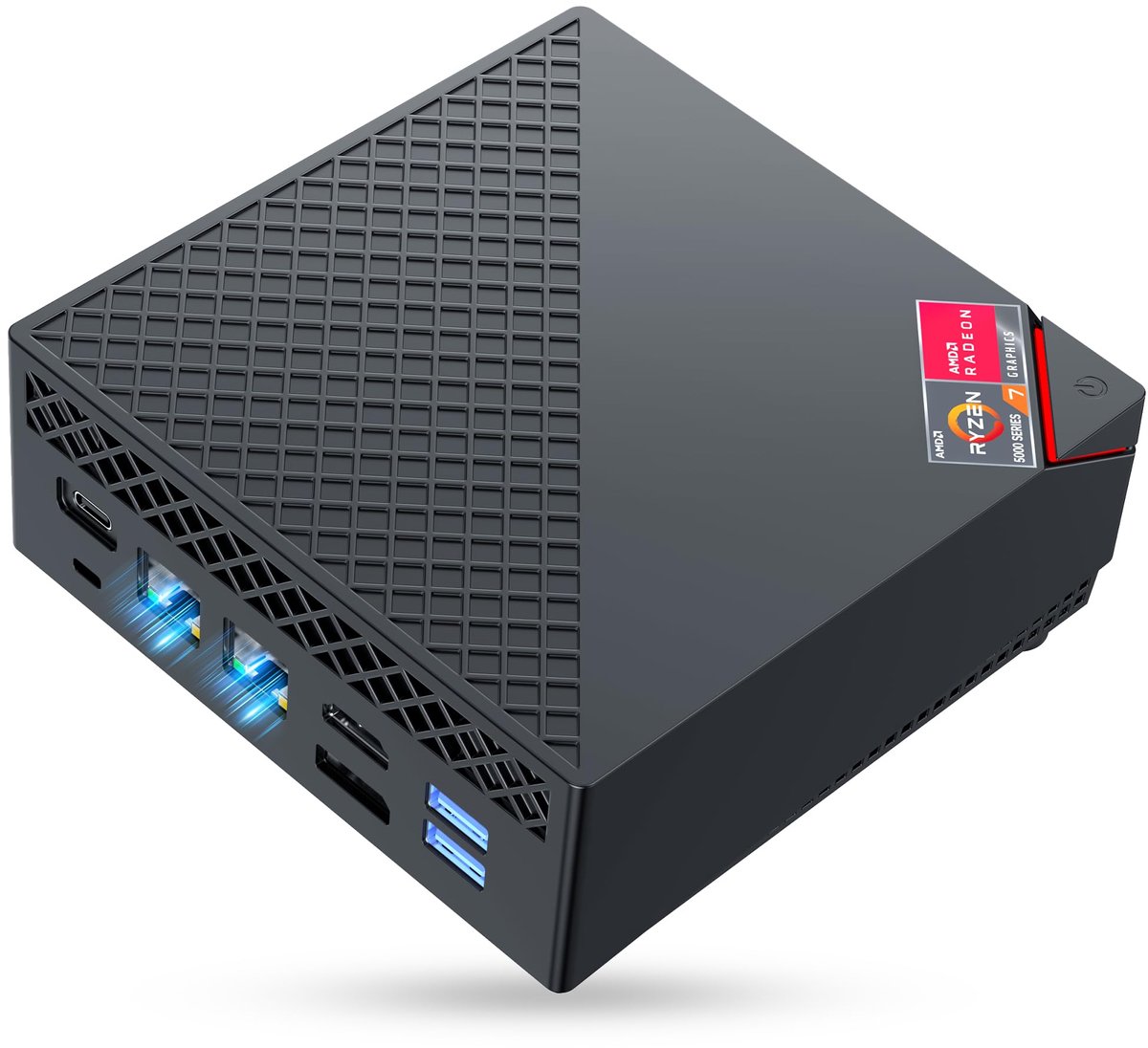 SnelShoppen - NiPoGi AM06 PRO Mini PC met AMD Ryzen 7 7730U, 32 GB DDR4, 1024 GB M.2 SSD, Wifi 6, 4K-drievoudig display, Dual-LAN, Mini Desktop Comput