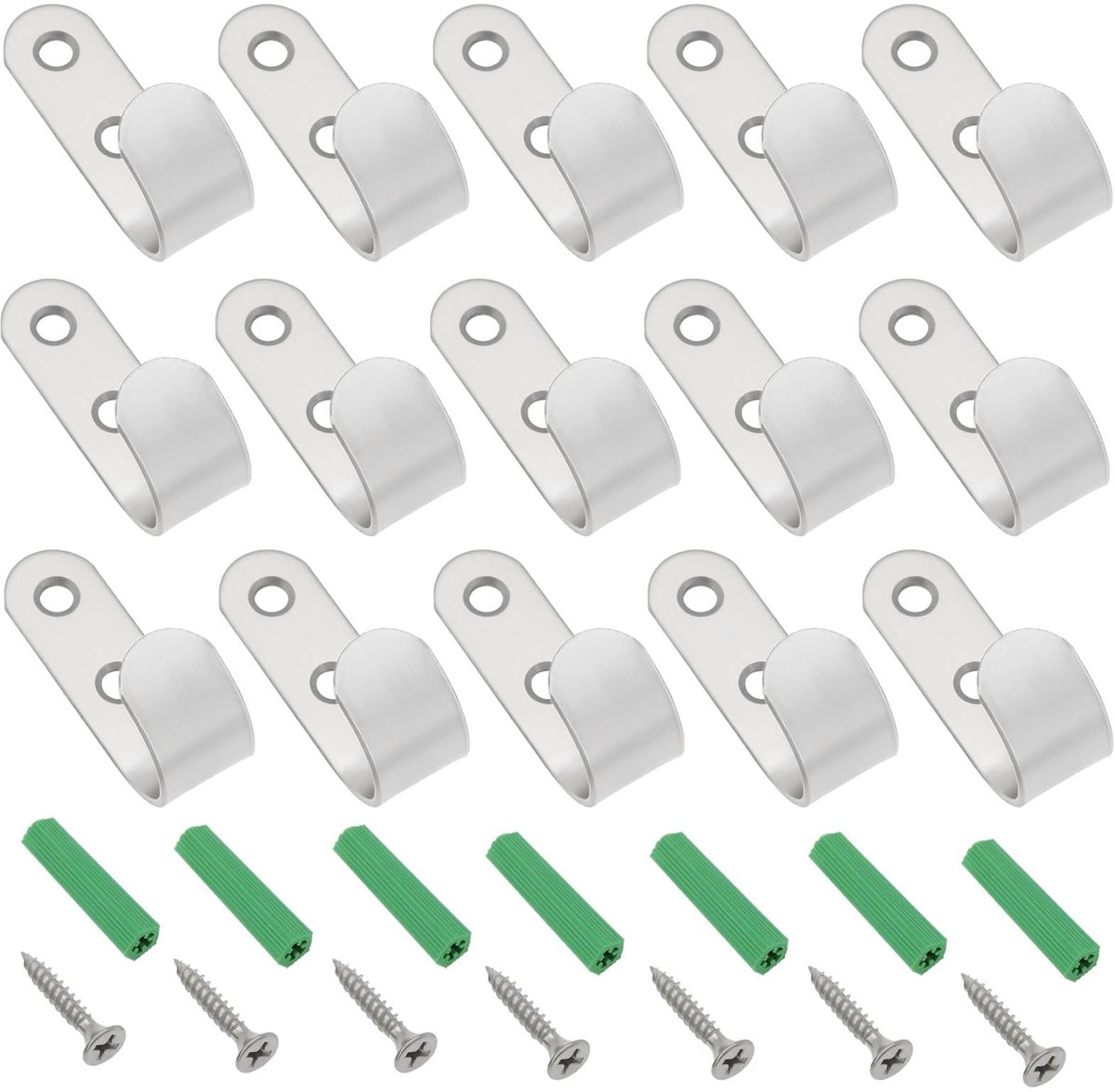 Haken 49x16mm Rvs J Utility Haak Vaste Haak met Schroeven voor Boot Auto Trailer Flatbed Badkamer Zilver