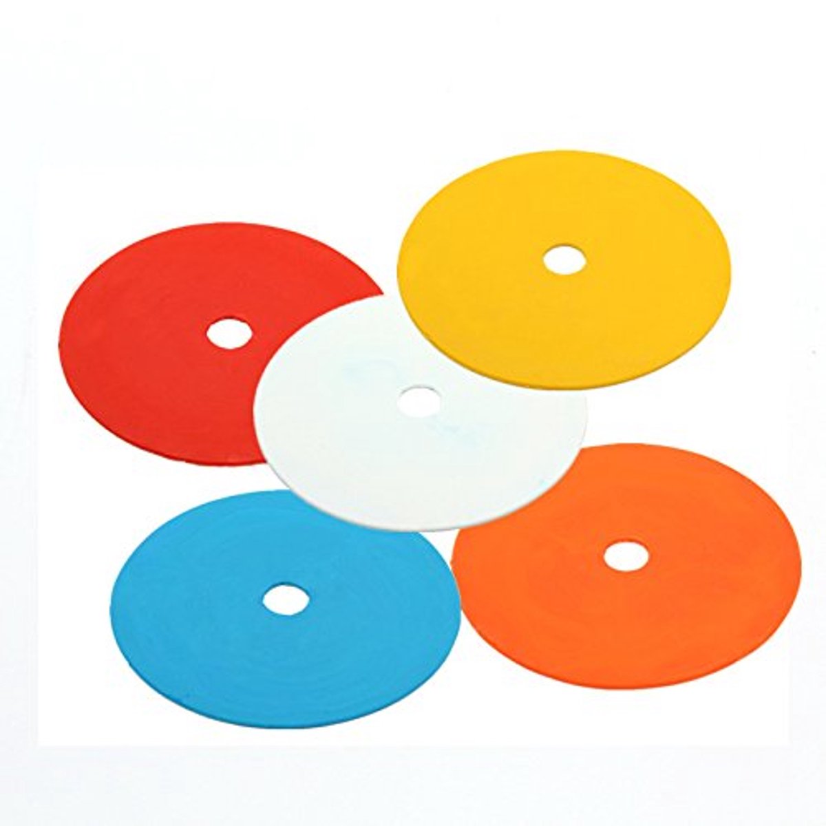 Schijfkegels 15 cm, Set van 10 (geel) - Antislip TPE Vloermarkers voor Voetbal, Basketbal & Gymles