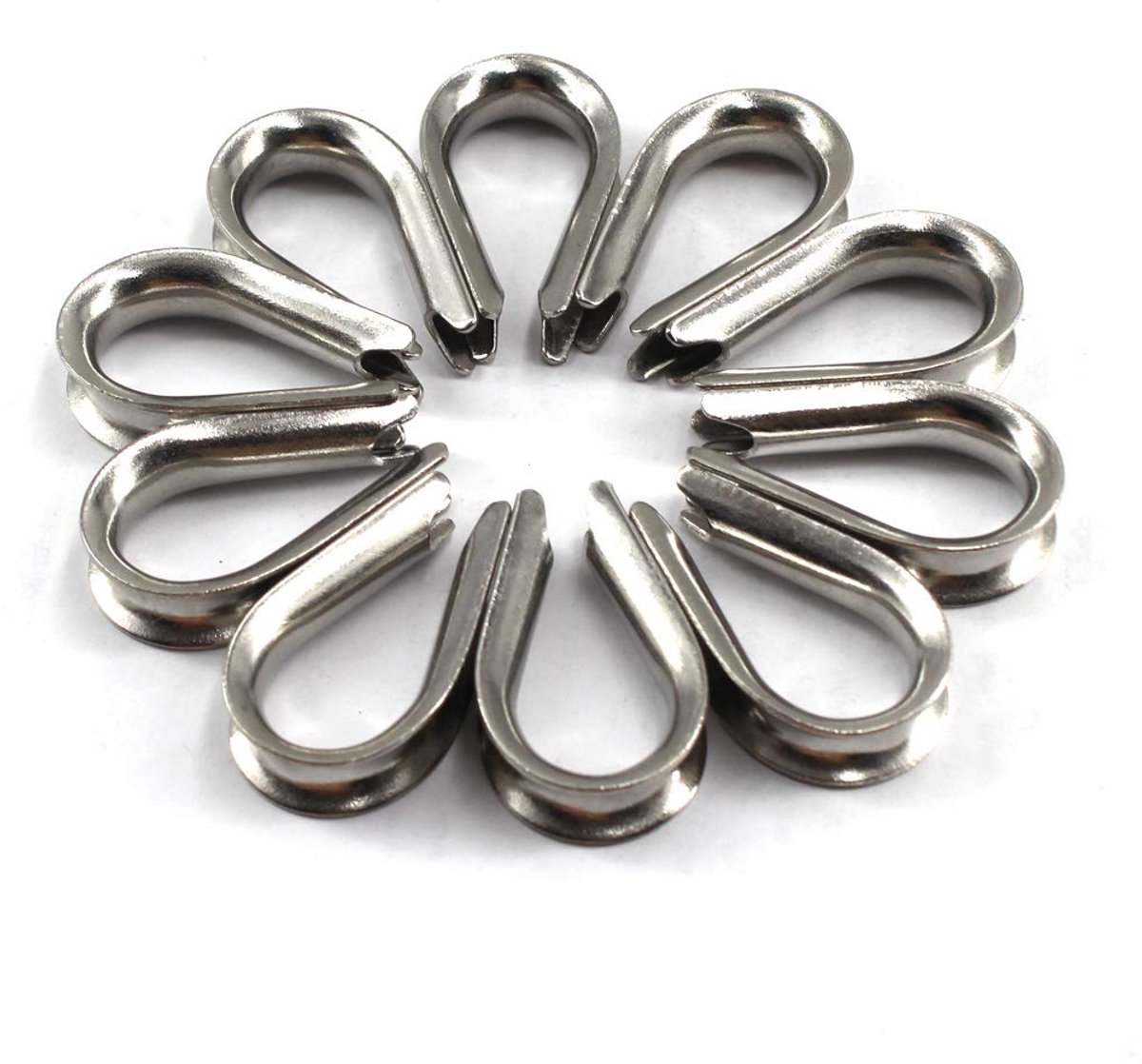 304 roestvrij stalen draad touw vingerhoed, kabel vingerhoedje, M2 (20 stuks)