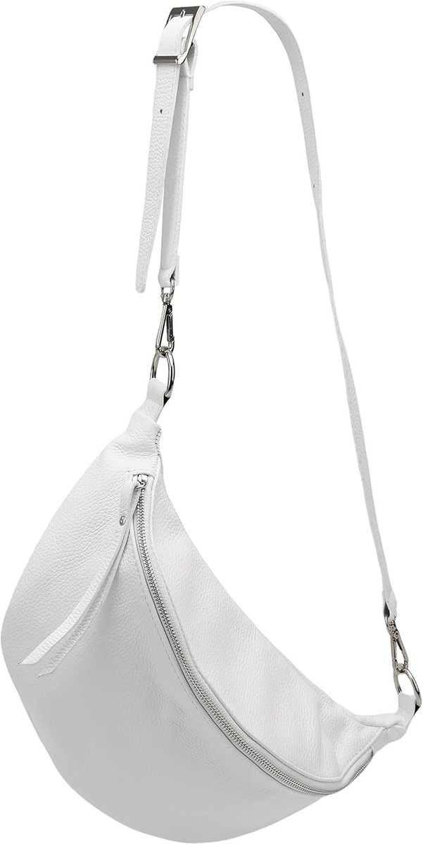 Leder Greta G747 Borsttas voor dames, uniseks, voor festival, reizen, middelgroot, heuptas, crossbody bag, verstelbare schouderriem, dames, leren tas, 37 x 21 cm
