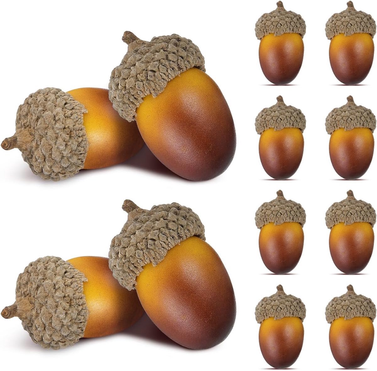 50 stuks kunstmatige voor het maken van eikels, decoratie, winter, vakantie, huisdecoratie, natuurlijke mini-dennenappels, Kerstmis, eikels, eikels, doe-het-zelf decoratie