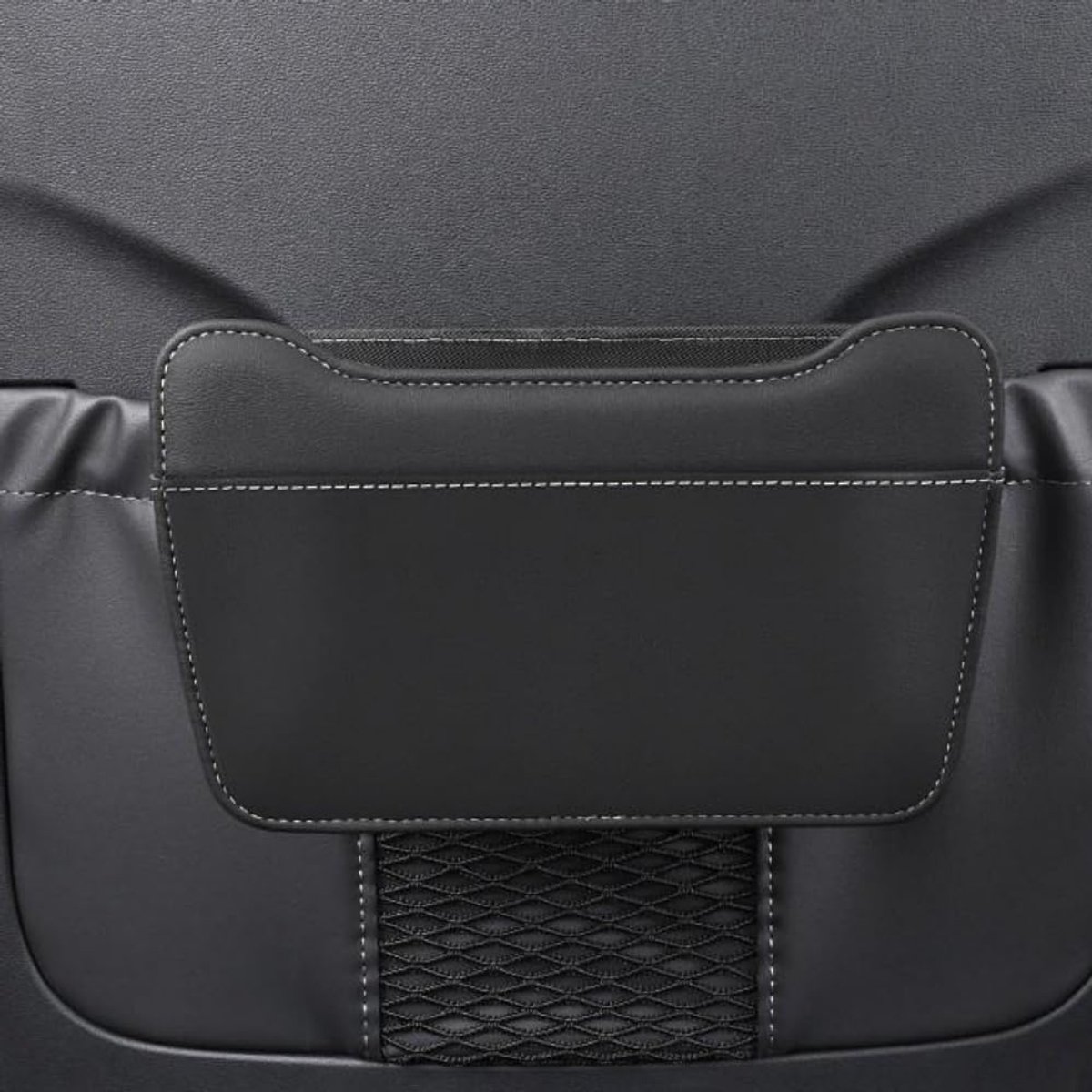 lederen vuilnisbak voor rugleuning, upgrade hangende vuilnisbak, waterdichte opvouwbare stroage-organizer voor auto, multifunctionele interieuraccessoires voor SUV, vrachtwagen, campers
