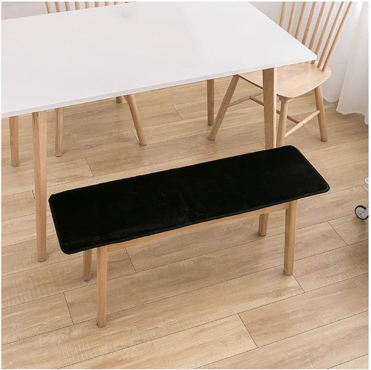 wangk Zitbank kussen outdoor indoor lange bank kussen kussen pad venster zitkussens tuin pallet kussens terrasmeubilair kussens -zwart 150×40cm (59×15in)