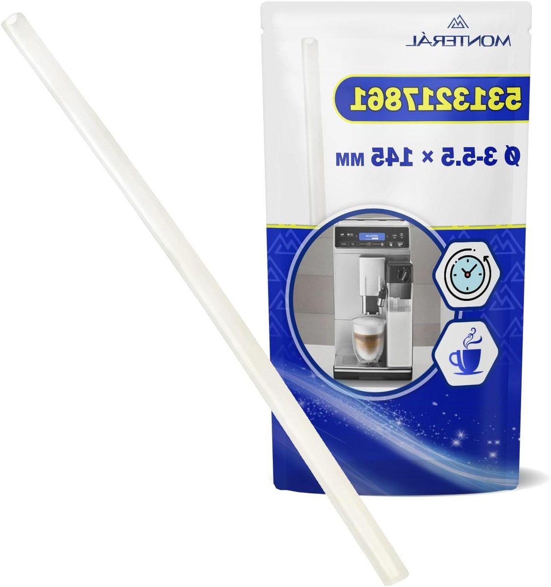 Koffiemachine Slang - Piston slang - Koffie Bereiden - Specifieke Pasvorm - 3-5.5x145mm - Zwart