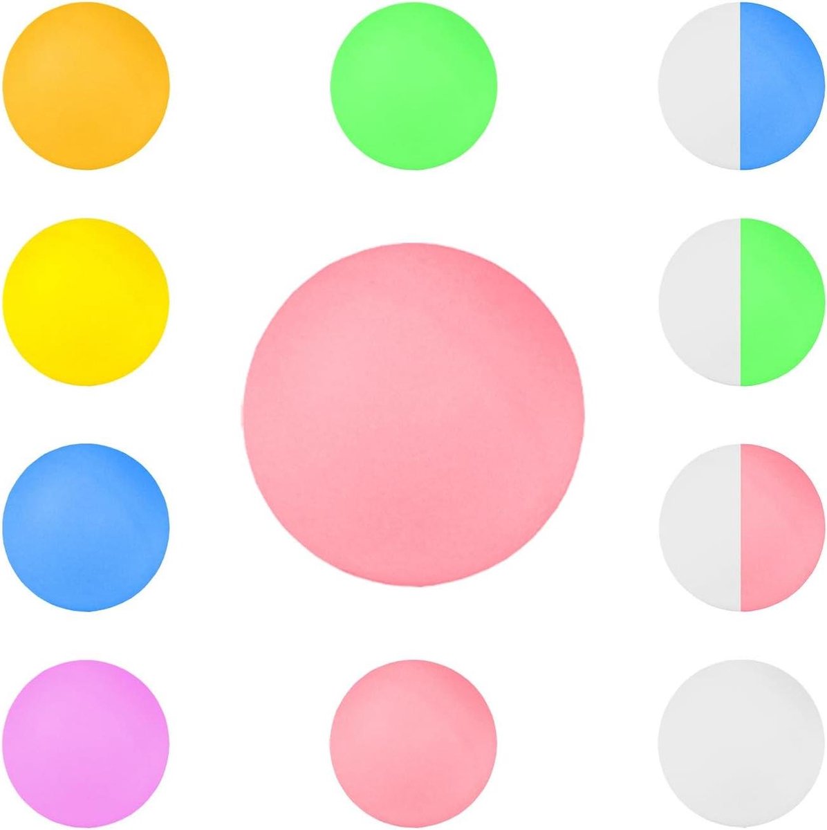 Tafeltennisballen Plastic - Trainingsballen 40+ - Sport en Spel - Los Verpakt - 12 Stuks - Roze
