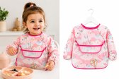 Slabbetje met Lange Mouwen & Opvangbak – Unicorn – Waterdicht Kliederschort / Verfschort – Baby & Peuter – Afwasbaar