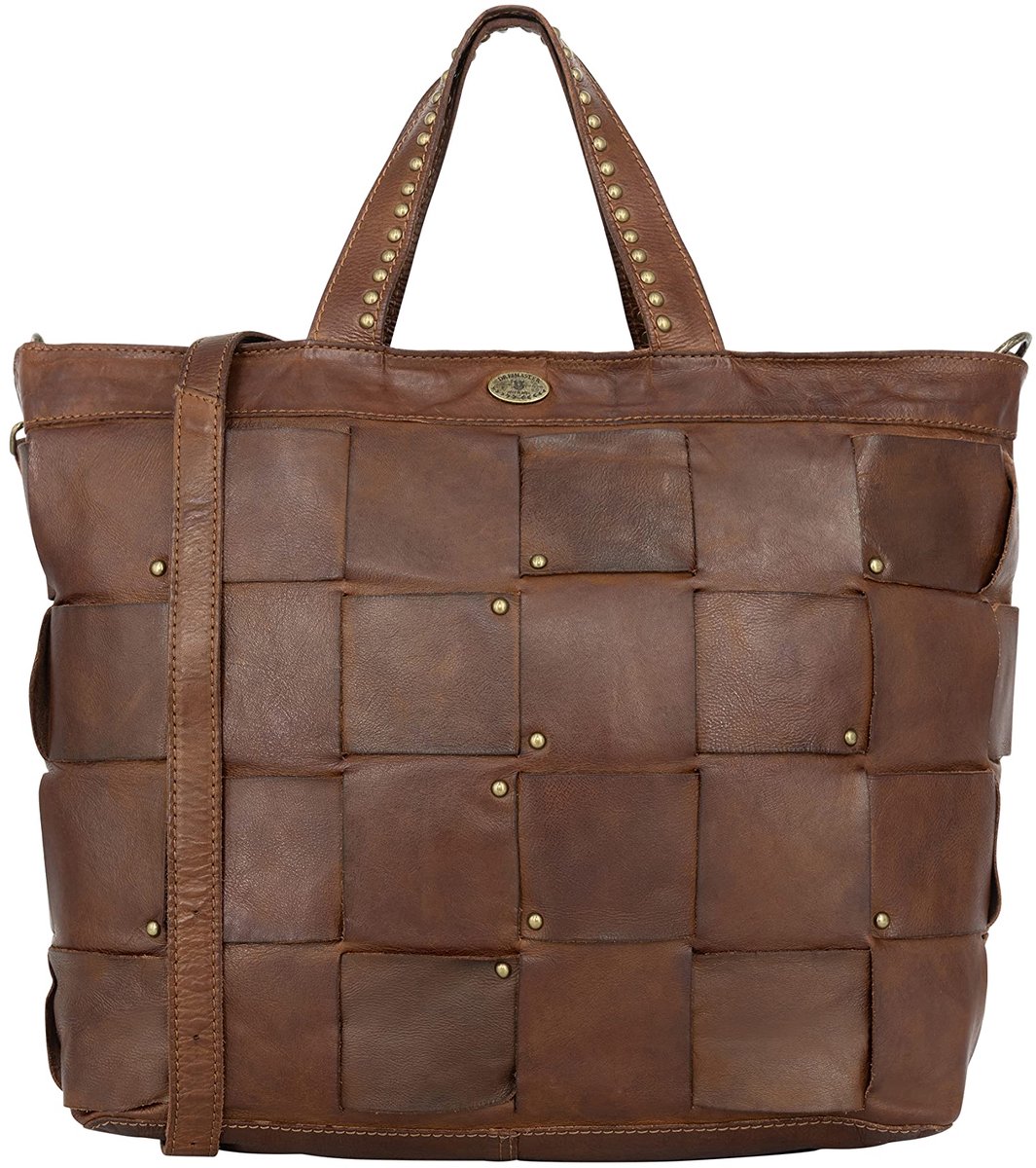 SnelShoppen - Dames Shopper van Leer, Bruin, Grote Handtas, Stijlvol, Perfect voor Dagelijks Gebruik, Shopping, Werk, Uitgaan