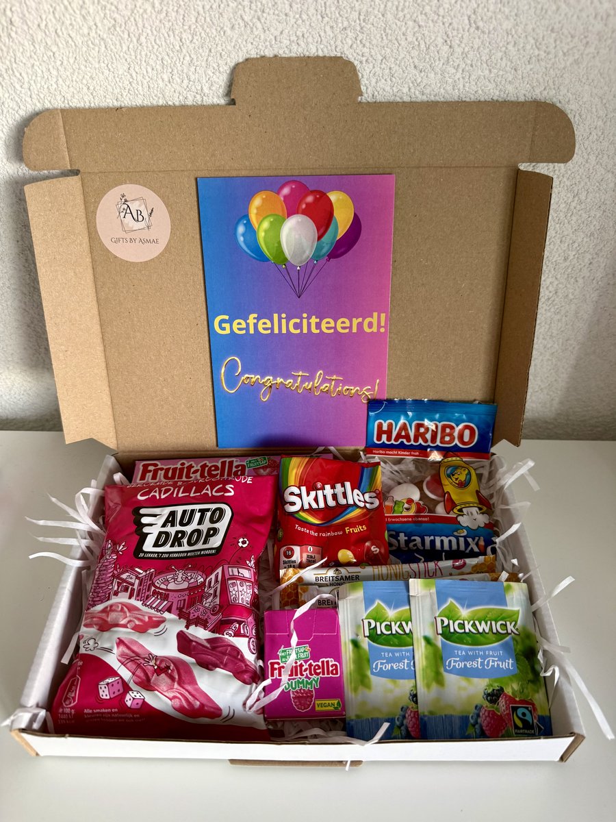 Gefeliciteerd brievenbuspakket - GiftsByAsmae