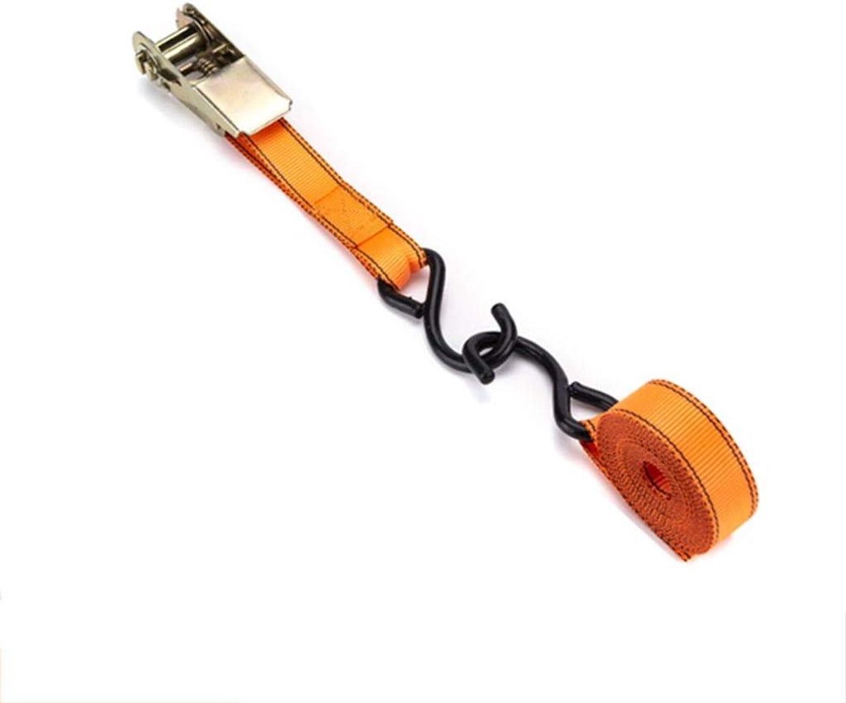 Ratelbanden - Spanbanden lading - Zware lasten zekeren - Snelontgrendeling - 2.5 cm breed - Oranje