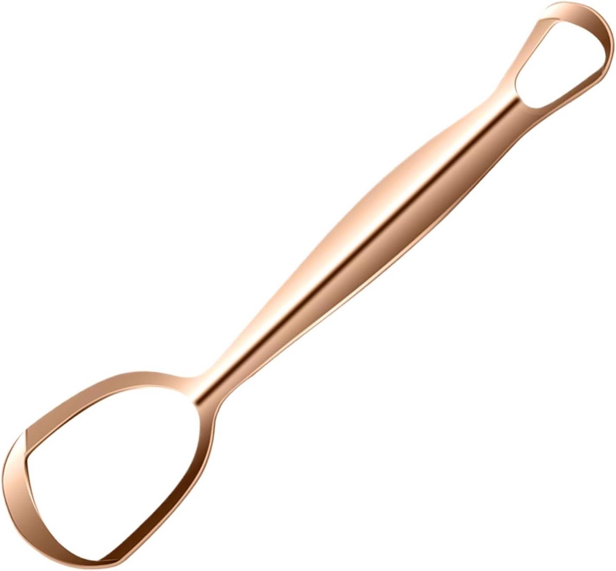 Tongreiniger Roestvrij Staal - Tongschraper Mondhygiëne - Frisse Adem - Waaivormig Ontwerp - 15.5 cm - Metaal