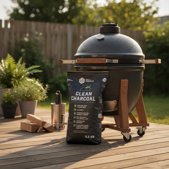 Grill Fanatics Houtskool / Charcoal Clean - 9.5 KG - Smokeless van Grill Fanatics — afbeelding 3