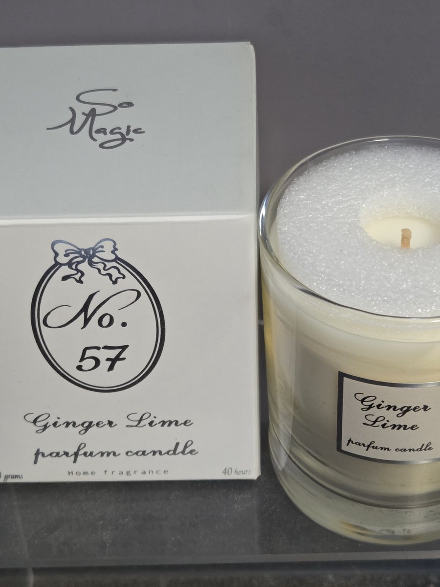 geurkaars ginger lime - wittkemper - 40 u brandtijd - no 57 - 210 gr - so magic