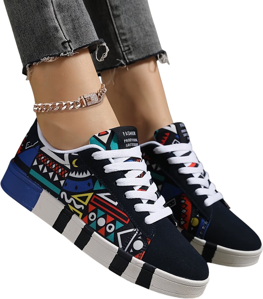 Currero Schoenen Dames Sneakers Comfortabel Slippers Casual Volwassenen 35 Blauw