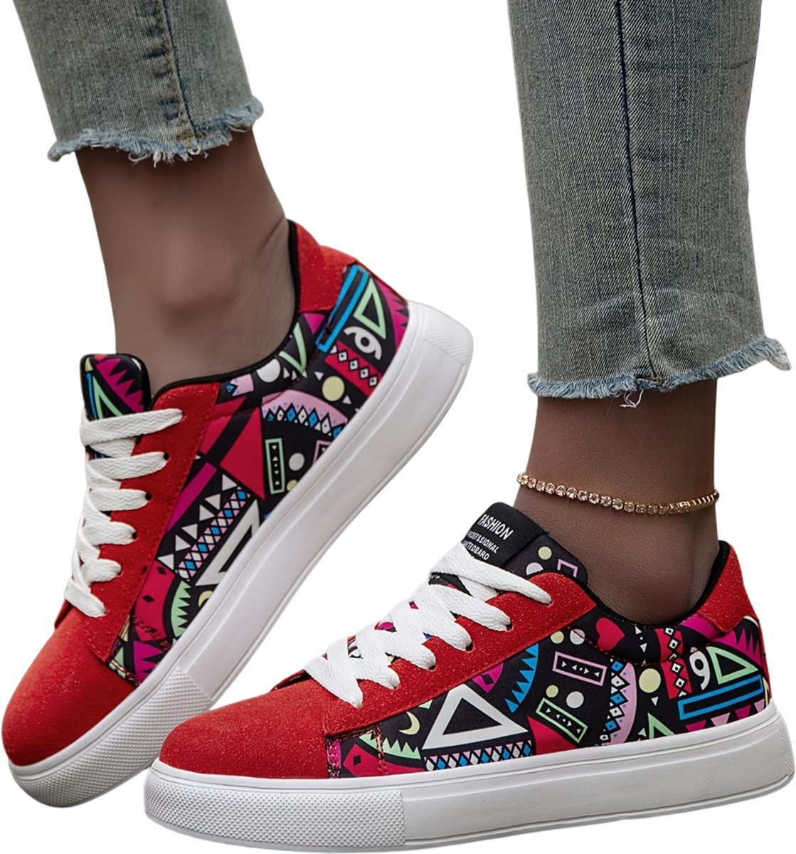 Currero Schoenen Dames Sneakers Comfortabel Slippers Casual Volwassenen 42 Rood