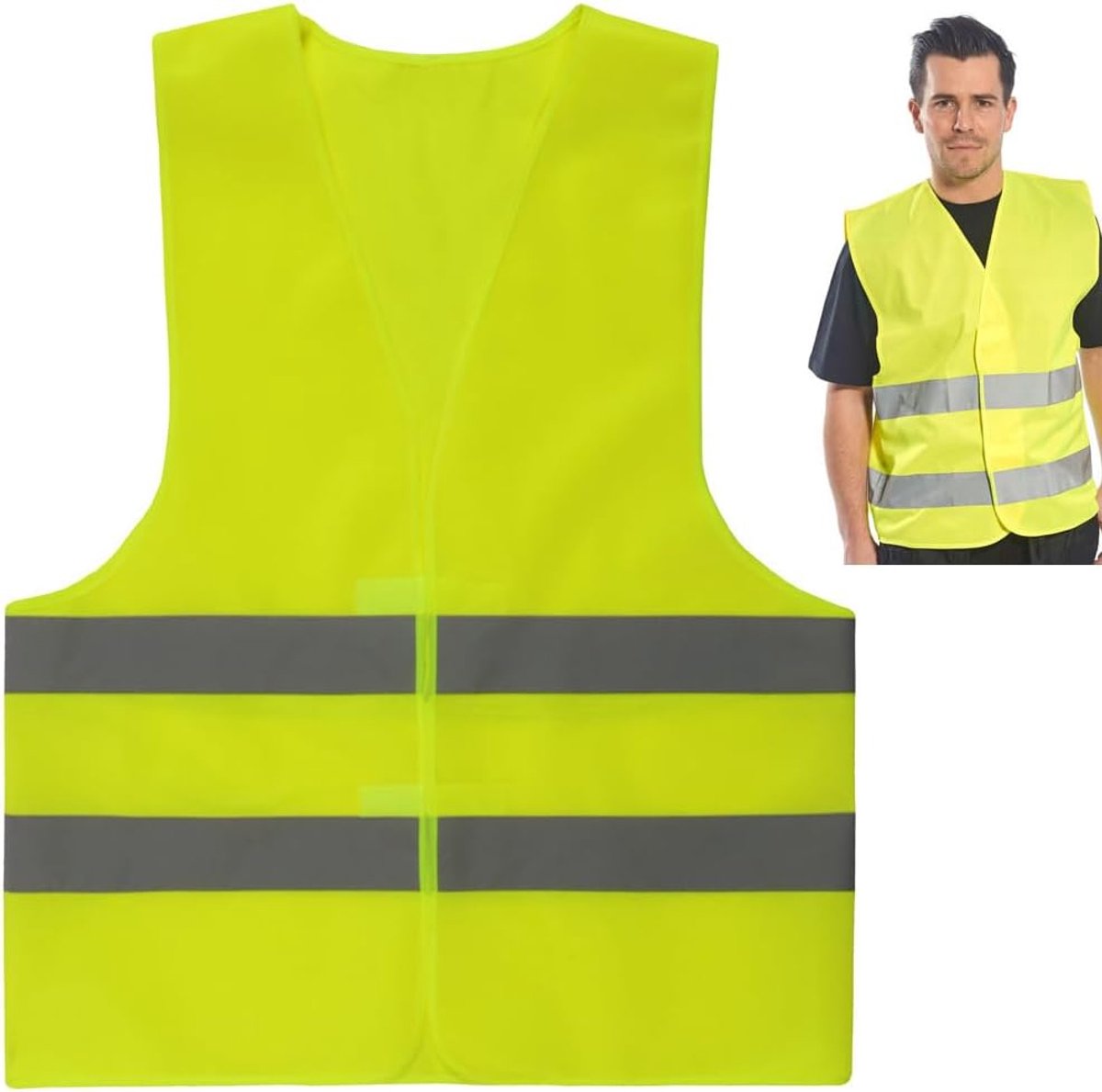 Vest geel taille, gemengd, Geel., L