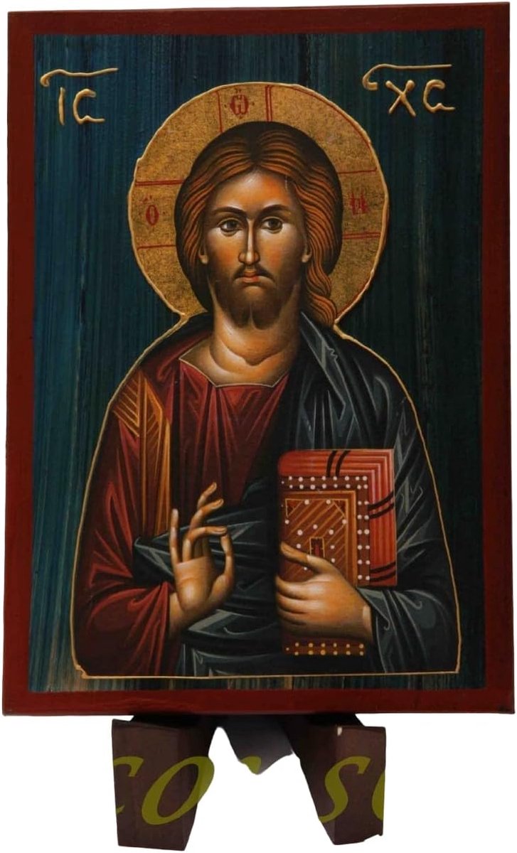 Jezus Christus van hout, Grieks-orthodox, handgemaakt / a2_2