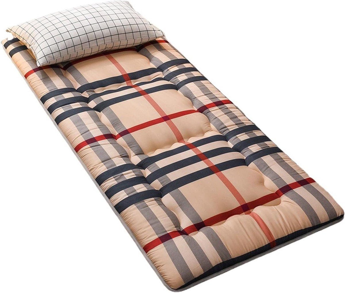 Futon Matras - Japanse Vloermatras - Comfortabel Slapen - Gevuld Met Hoge Dichtheid Schuim - 180x200cm - Stijl 1
