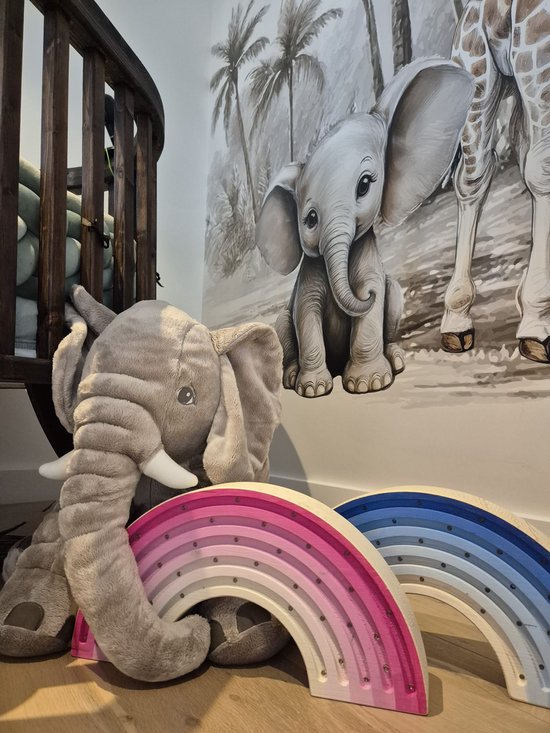 Nachtlamp Regenboog Roze - Kinderkamer - Babykamer - LED-Verlichting - Hout - Handgemaakt - Lamp - Lichtenhout.nl van Lichtenhout.nl — afbeelding 5