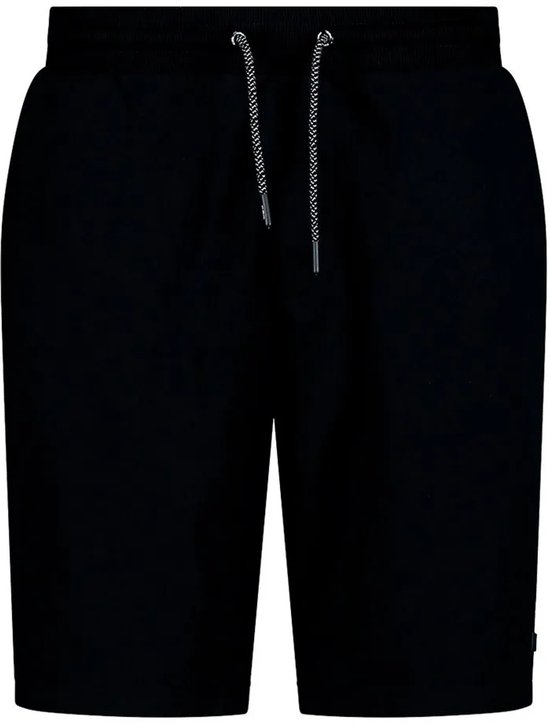 Zwarte shorts met trekkoord en een subtiel logo rechtsonder.