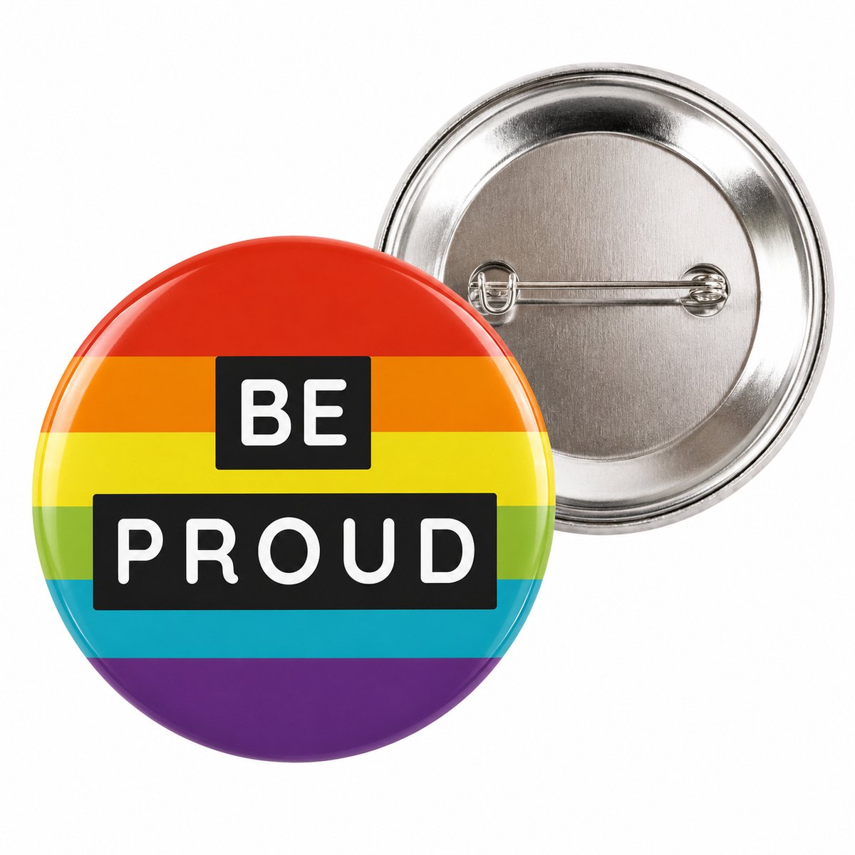 Pride button - 56mm button met speld - Be proud button - LGBTQ