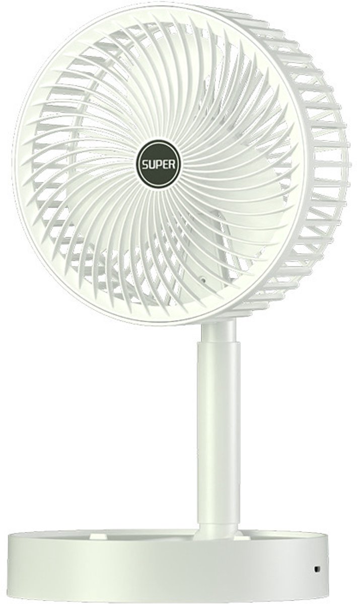Opvouwbare Draagbare USB Ventilator Oplaadbaar, Mini Zakventilator Stil met 3 Snelheden, Handventilator & Bureauventilator geschikt voor Reis, Camping, Make-up, Kantoor, Buiten - Wit
