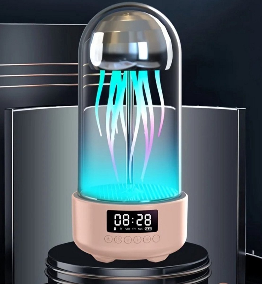 Bluetooth Speaker met LED Nachtlampje – Draadloze Mini Speaker met Kleurrijke Verlichting – Jellyfish Zeedier Lamp voor Kinderen, Slaapkamer en Cadeau