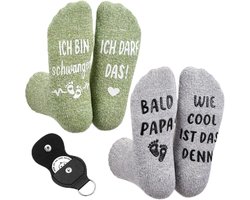 Gifts voor Nieuwe Ouders: Antislip Sokken, Beslissingsmunt en Grappige Cadeaus voor Aanstaande Moeders en Doopgeschenken (Groen, Grijs, Dikke Versie)
