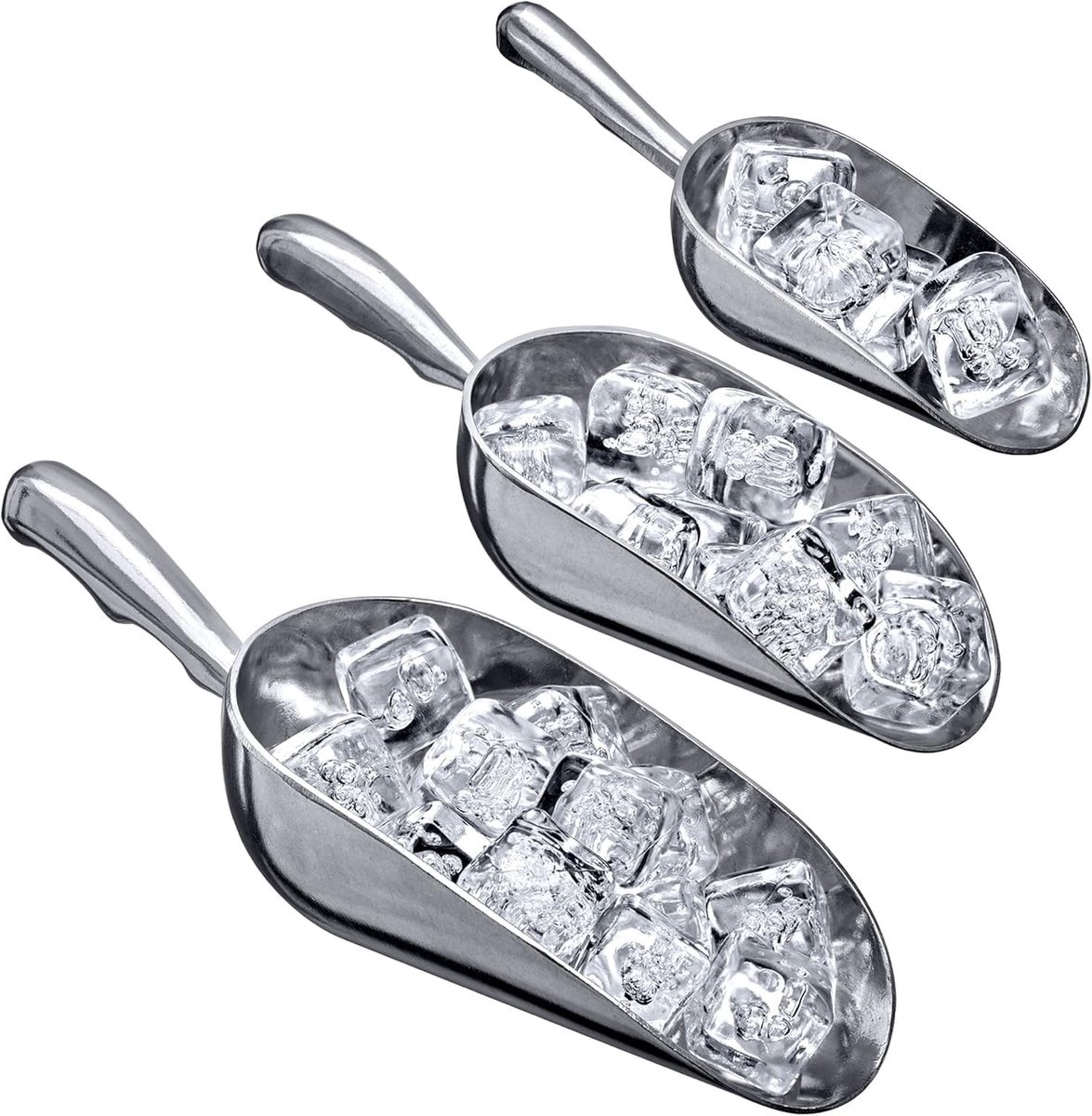 Drie-delige Aluminium IJslepel Set voor Keuken en Eetkamer, Ideaal voor IJs, Meel en Granen