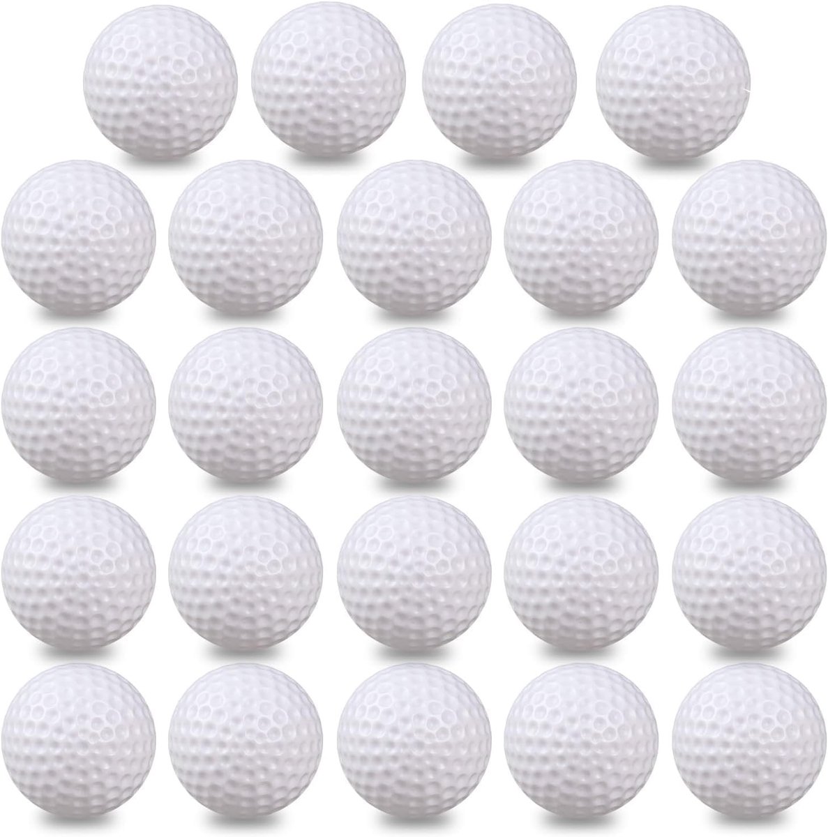 Plastic Golfballen 50/24 Pack - Holle Oefengolfballen voor Beginners, Indoor en Outdoor Training