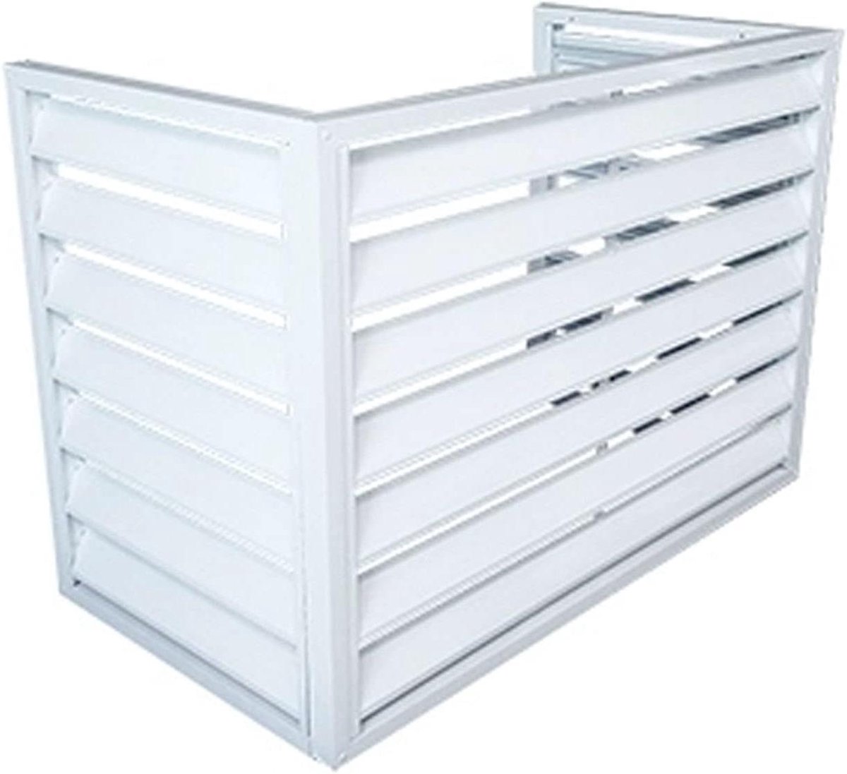 Airco Afdekking - Buitenunit Omkasting - Apparaten Verbergen - Weerbestendig Aluminium - 110x60x80 cm - Donkergrijs