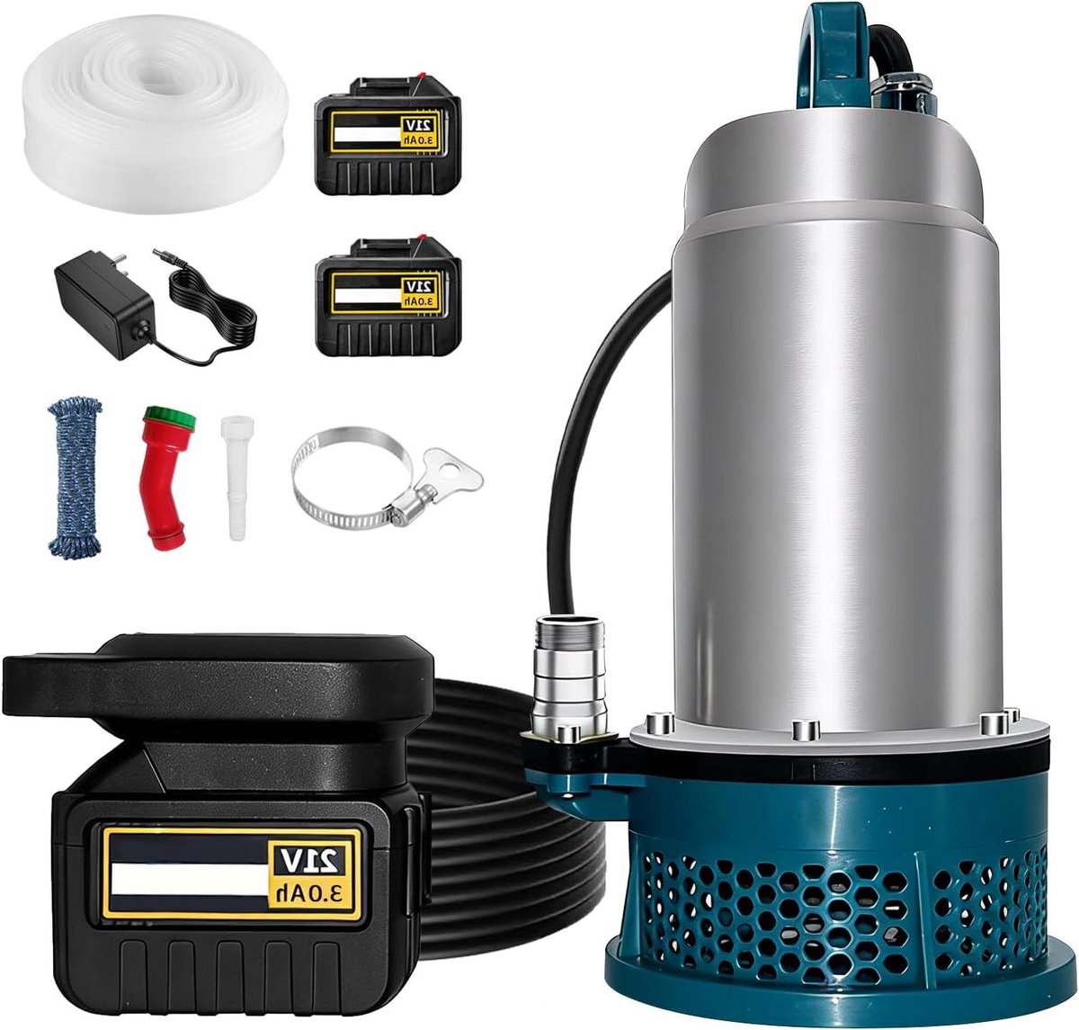 Dompelpomp - Afvoerpomp - Water Verplaatsen - Borstelloze Motor - 5000 L/U - Zwart