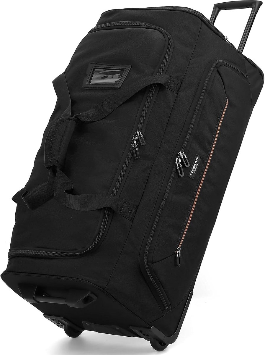 SnelShoppen - Sportieve Reis Duffle Bag voor Mannen en Vrouwen, Zwart, Multifunctioneel, Ruim, Duurzaam, Ideaal voor Sport, Weekendje Weg, Kamperen en