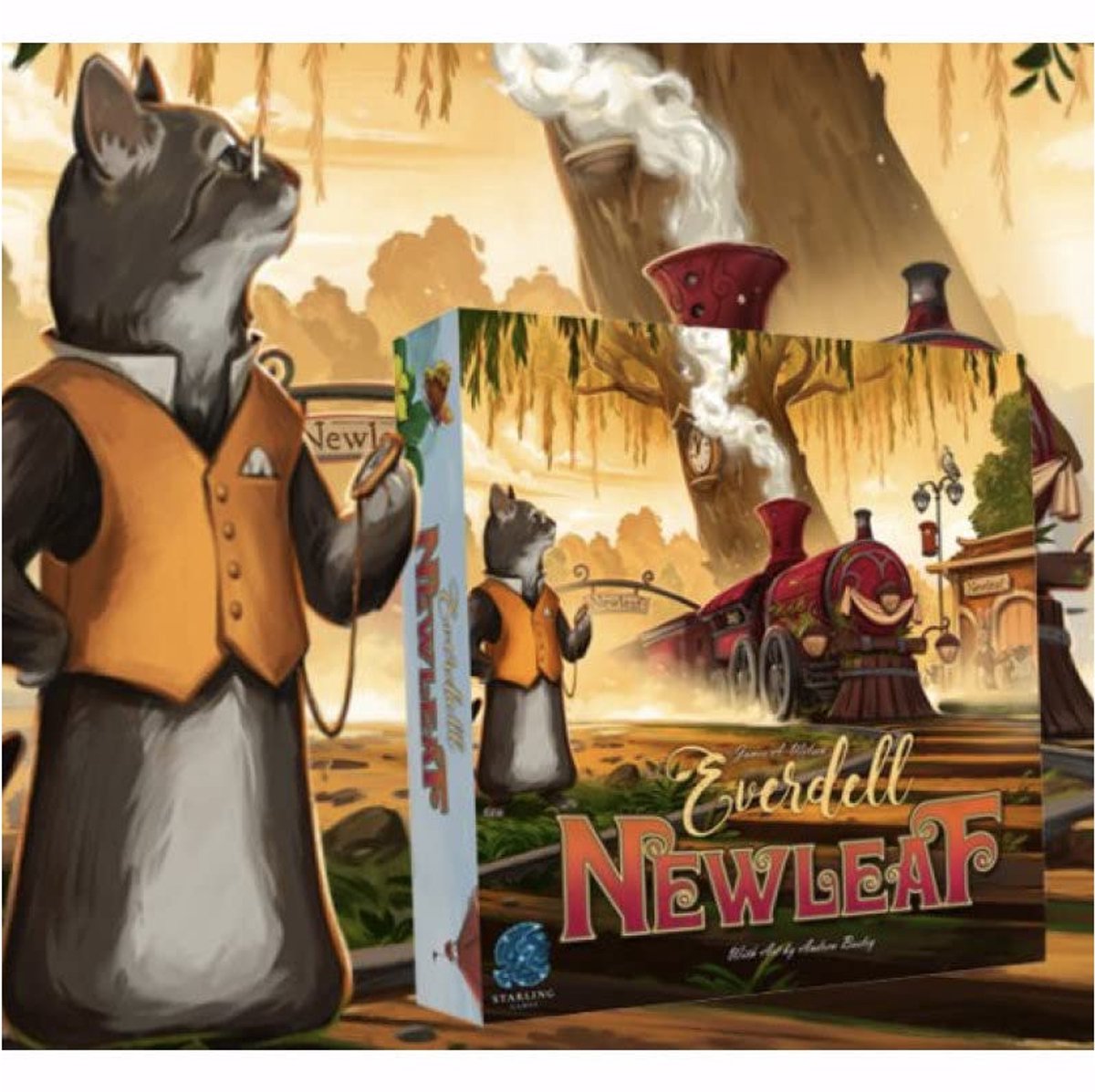 SnelShoppen - Matagot Everdell uitbreiding Newleaf, bordspel voor 1 tot 4 spelers, strategisch spel voor 14 jaar en ouder, Franse versie, perfect voor