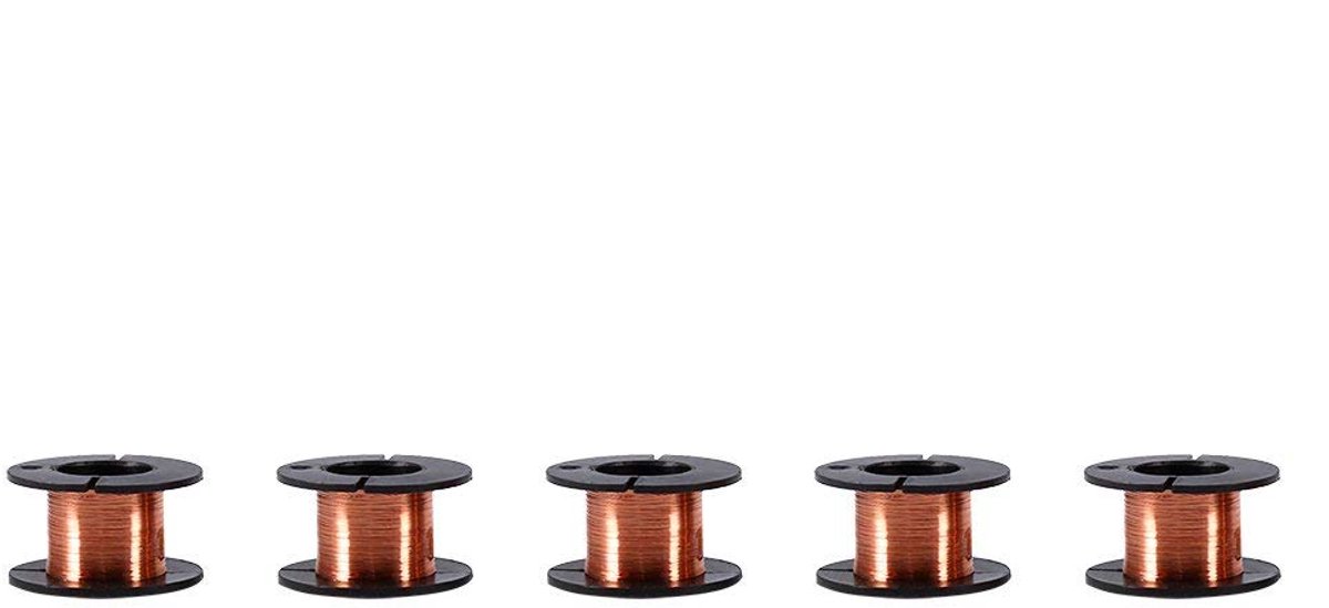 5 stks Geëmailléerde Koperdraad, 0.1mm Geëmailléerde Draad Winding, Reparatie en Magneet Draad, Lengte 15m, Andere elektronische componenten