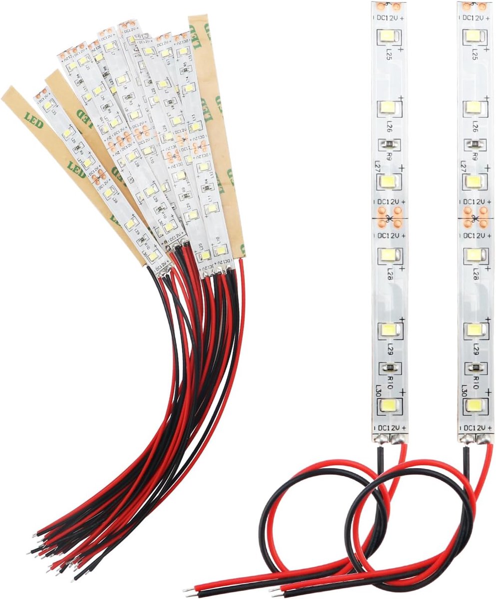 15 Stuks 100mm Voorbedrade Strip LED, 2335 SMD LED Licht, 12V - 18V LED Strip Licht, Wit