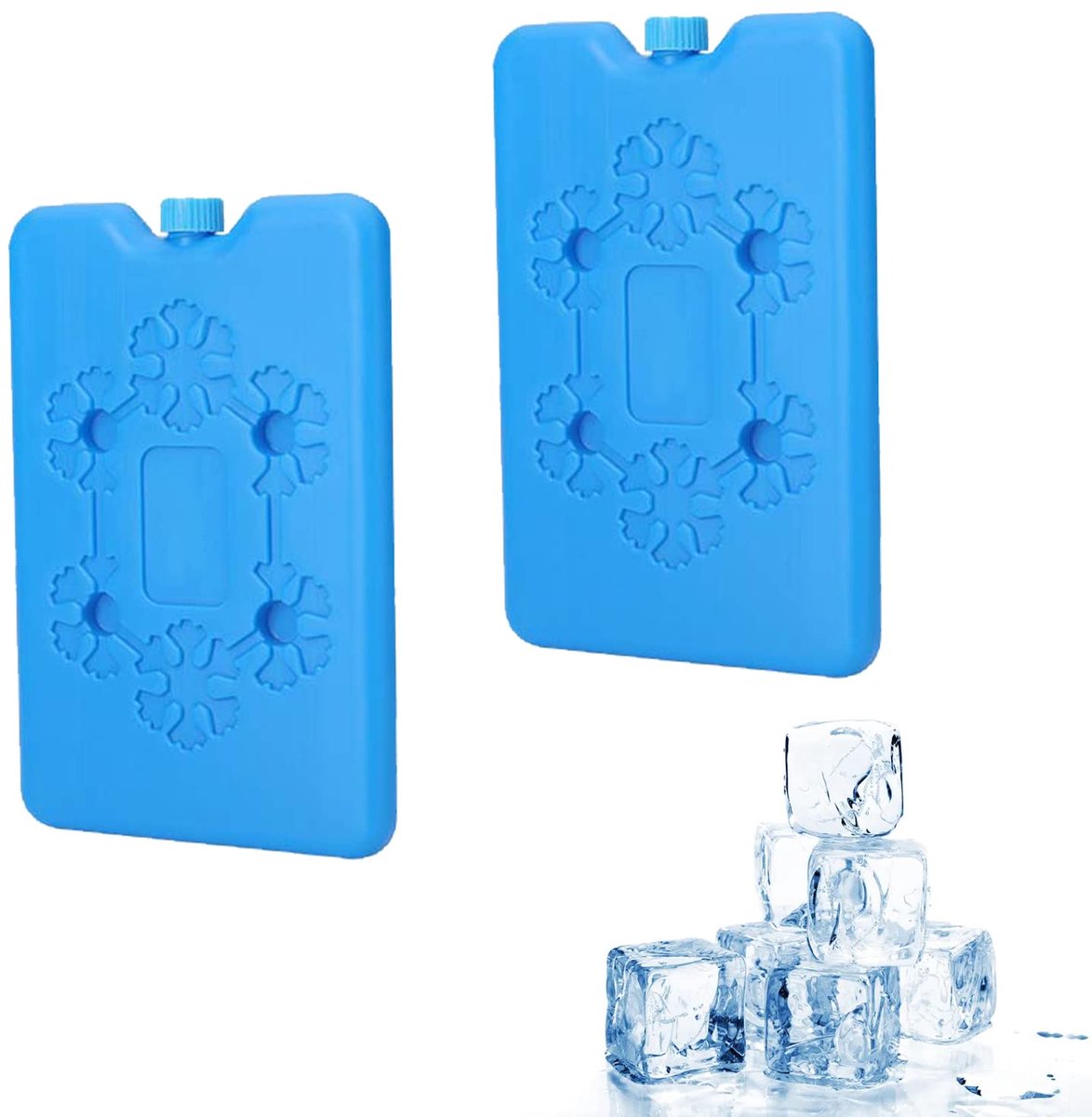 Dailygoods - Koelblokken - Platte Koelblokken voor Koeltas en Koelbox - 2 Stuks - Ideaal voor Lunch - Houdt Voedsel Vers - Geschikt voor Op Reis - For...
