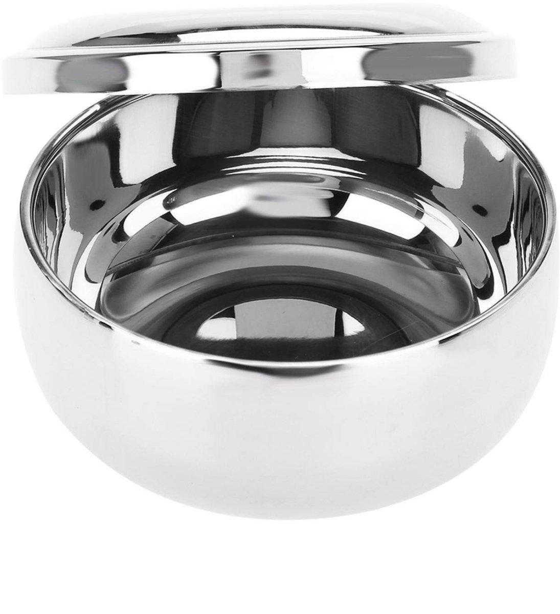 Dailygoods - Scheerset voor heren - Roestvrij staal - Duurzaam en stijlvol - Zilver - Scheerzeepkom - Ideaal voor dagelijks gebruik - Compact formaat