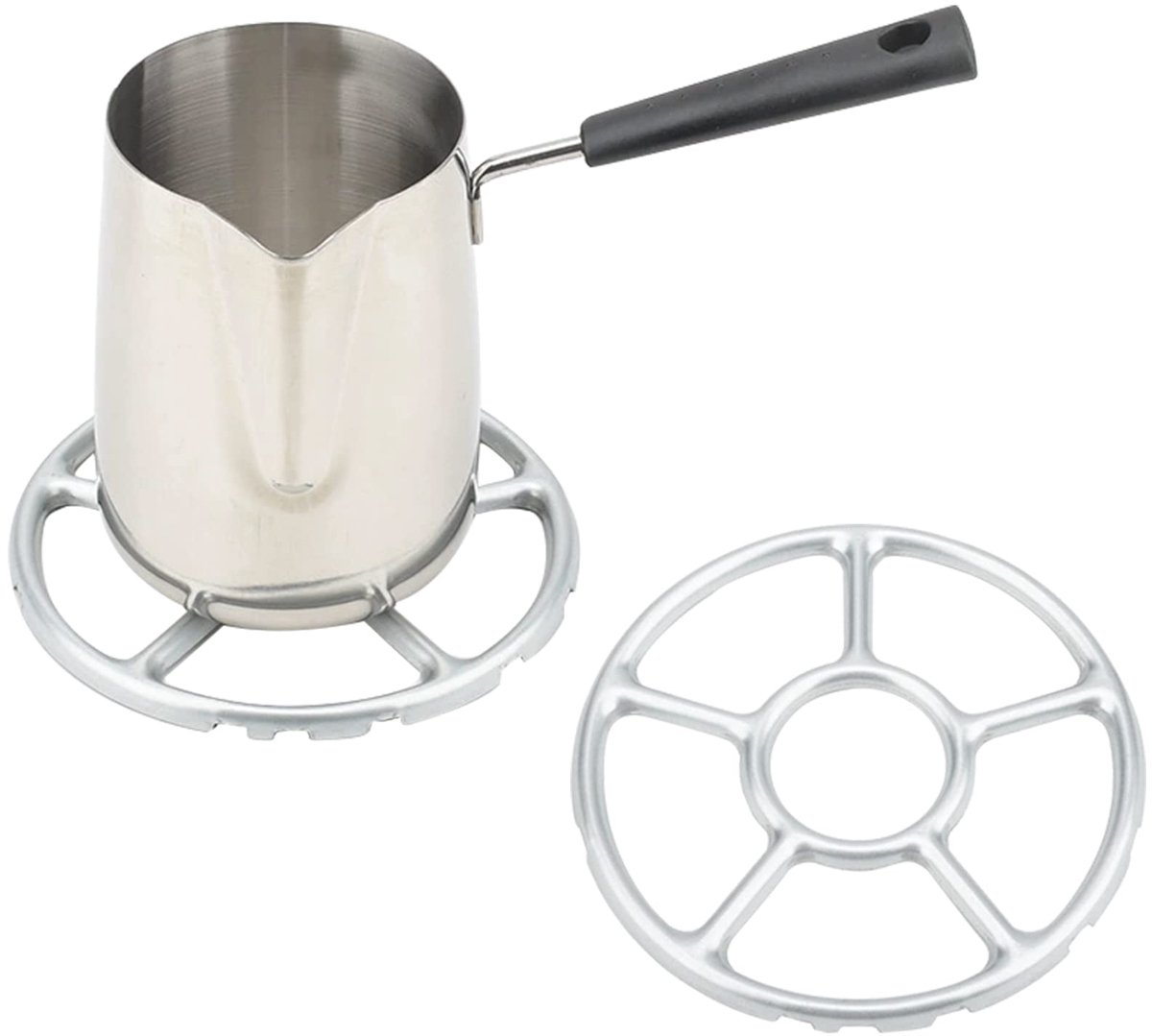 Dailygoods- Verloopring Universeel - Gaskookplaathouder - Metaallegering - Geschikt voor Mokka-koffiezetapparaten - Diameter 15,5 cm - Voor 99% van alle gasplaten - Gasplaat
