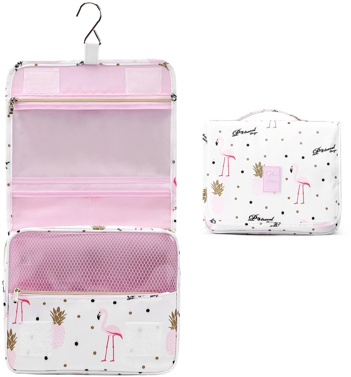 Dailygoods - Toilettas Makeup Bag met Haak, Waterproof en Vouwbaar