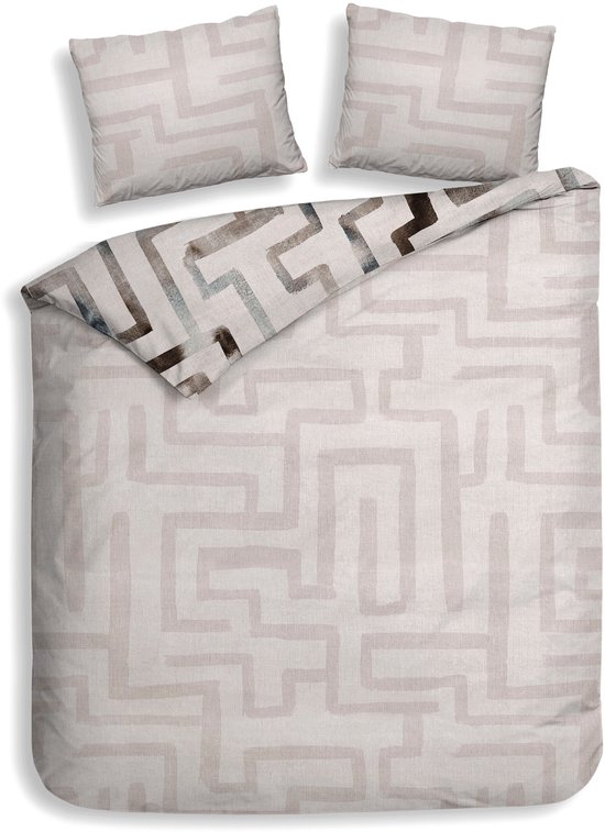 Heckettlane Dekbedovertrek Katoen Satijn Melis - Natural - 100% Katoen-Satijn - Dekbedovertrek 260x200/220cm - Lits Jumeaux Extra Breed - Wenen van Heckettlane — afbeelding 5